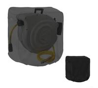 Pumixiy Copertura retrattile per avvolgitubo da giardino, custodia protettiva impermeabile in tessuto Oxford con borsa per riporre tubi dell'acqua all'aperto, nero grigio (nero)