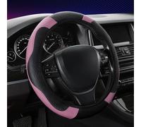 Pumixiy Coprivolante per auto antiscivolo con design in fibra di carbonio elasticizzato - adatto a manicotti in pelle PU per un maggiore comfort e stile interno (F)