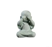 Pumixiy Creative Little Monk Ornamento 4 pezzi, Statua di Buddha in miniatura in resina per acquario bonsai, giardino fatato, set di decorazioni da giardino per esterni di ispirazione asiatica