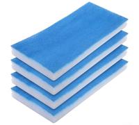 Pumixiy Cuscinetti di ricambio per filtro per cabina spray per vernice, 40 x 18,5 x 1,5 cm, a doppio strato, in fibra di cotone, per deumidificatore per ambienti di vernice, blu e bianco, confezione