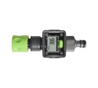 Pumixiy Dispositivo di misurazione del flusso d'acqua con display digitale per tubo da giardino da 3/4 pollici Monitoraggio del consumo dell'acqua in tempo reale Monitoraggio della portata Misuratore