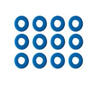 Pumixiy Dispositivo di smorzamento degli urti per racchette da tennis, confezione da 12, in silicone, riduttore di vibrazioni per racchette, accessorio sportivo (blu)