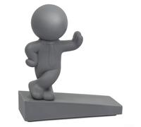 Pumixiy Fermaporta con plastica antiscivolo, per uso domestico, grazioso design, protegge porte e pavimenti decorativi realizzati con fondo morbido composizione (grigio)