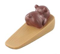 Pumixiy Fermaporta in resina a forma di animale, con funzione antiscivolo, stile vintage, decorativo, per casa, ufficio e bar (orsetto animale)