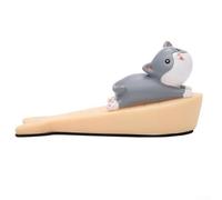 Pumixiy Fermaporta in resina a forma di animale, con funzione antiscivolo, stile vintage, decorativo, per casa, ufficio e bar (animali-gatti)