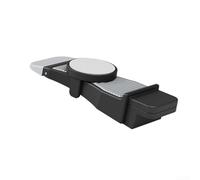 Pumixiy Fermaporta regolabile a molla con scaffale, resistente, antiscivolo, per legno, piastrelle o cemento, design a prova di slam, nero