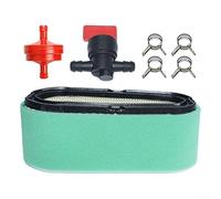 Pumixiy Filtro dell'aria di ricambio per motori tosaerba, kit da 7 pezzi con filtro in schiuma filtro carburante valvola di intercettazione e morsetti compatibile con 496894 496894S