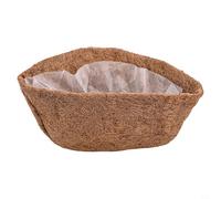 Pumixiy Fodera per cesto da appendere in fibra di cocco, a forma di mezza luna, da 25,4 a 40,6 cm, in tessuto non tessuto per una maggiore durata, ideale per piante da giardino e da interno (40,6 cm)