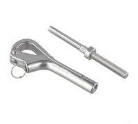 Pumixiy Gancio apribile Pelican in acciaio inossidabile 316 Grillo a sgancio rapido per corrimano marini Deck Cabin Hardware 6 oltre 8/10mm (10mm)