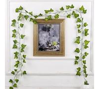 Pumixiy Ghirlanda di edera rampicante artificiale, per decorazione di matrimoni e feste, in plastica verde, con design pieghevole, per casa, giardino, fogliame (3#)