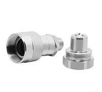 Pumixiy Giunto pneumatico da 3/8 di pollice per condutture ad altissima pressione, raccordo rapido in acciaio al carbonio con per filettature NPT, trattamento zincato, (perno espulsore NPT3/8)