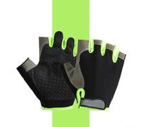 Pumixiy Guanti sportivi a mezze dita con design a rete traspirante, ideali per ciclismo, escursionismo e attività fisiche, protezione UV e controllo migliorato della presa (verde ordinario, XL)