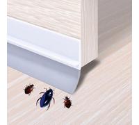 Pumixiy Guarnizione inferiore porta in gomma resistente alle intemperie per striscia di PVC sotto casa spazzare singolo metro lunghezza insonorizzante miglioramento della porta in marrone/bianco