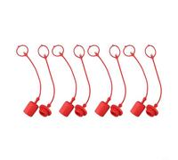 Pumixiy ISO7241-A - Set di tappi antipolvere per accoppiamento idraulico, in gomma rossa maschio e femmina, per tenuta di umidità e polvere, 4 set (2,5 cm)