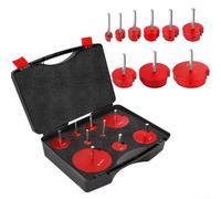 Pumixiy Kit di 9 alesatori in PVC, kit di strumenti per la rimozione di tubi in alluminio PVC, 9 misure da 1/2 a 4 pollici con inserto in carburo resistente al calore, per raccordi idraulici in ABS