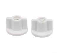 Pumixiy Kit di fissaggio per sedile WC da 2 pezzi, 6 mm, in plastica bianca, con dado posteriore di ricambio, fissaggio inferiore per il coperchio del WC, accessorio per il bagno, fissaggio a vite