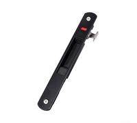 Pumixiy Maniglia per porta scorrevole resistente, con gancio singolo, in acciaio inox, per porte in vetro e patio (nero)