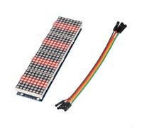 Pumixiy Microcontroller per display a matrice LED 8 x 8, modulo driver 4 in 1 con linea 5P, circuito PCB da 5 V per supporto opzioni rosse, blu e verdi (rosso)