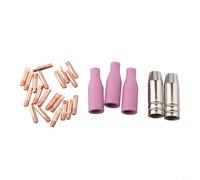 Pumixiy MIG Kit di ugelli e pinze per saldatura, 25 pezzi, punte da 0,8/1,0 mm per torce MB15 15AK AK15 MAG compatibili con HITBOX MIG200 MIG250 MT2000 HBM1200