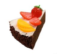 Pumixiy Modello fetta di torta finta per esposizione di panetteria, decorazione per feste, matrimoni, ristoranti e aule, 10 x 8 x 6 cm (B)