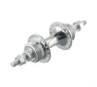 Pumixiy Mozzo ruota posteriore a 36 fori per bici a scatto fisso con volano 16T, struttura in acciaio finitura argento (senza volano 16T)