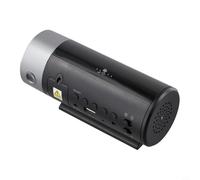 Pumixiy Orologio digitale da parete con display a temperatura LED, sveglia, proiettore linea rossa per uso interno, monitor della temperatura ambiente con modalità notturna,