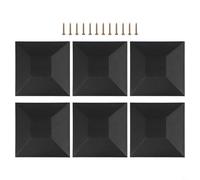 Pumixiy Palo di recinzione in plastica nera per pali da 3,5 x 3,5, resistente alle intemperie, con viti, facile da installare, protezione per pali in plastica PP per esterni