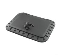 Pumixiy Pannello di accesso per portello quadrato marino con maniglia estraibile, scatola portaoggetti impermeabile, nero, 35 x 25 cm, per installazione di sostituzione di kayak, canoa, barca