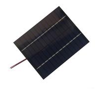 Pumixiy Pannello solare policristallino da 110 x 136 mm con cavo da 15 a 20 cm per ricarica fai da te da esterno 2 W Plus 12 V modulo solare per luci da giardino nero piccola elettronica