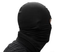 Pumixiy Passamontagna nero per ciclismo e motociclismo, copertura completa della testa per protezione dal vento e dalla sabbia, ghetta elastica traspirante per il collo per uomini e donne