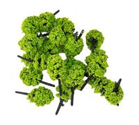 Pumixiy Pietre decorative per esposizione da giardino, 20 pezzi, modello di alberi, scala 1:100, 3,5 cm, paesaggio in miniatura, finta vegetazione, scenario di guerra, ferrovia, diorama