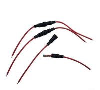 Pumixiy Portafusibili in linea a prova di spruzzi, 5 x 20 mm, rotondo, in vetro, tipo a vite AGC, per filo da 22 AWG, resistente alle alte temperature, 250 V, per uso automobilistico e industriale (10