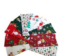 Pumixiy Quadrati in morbido tessuto di cotone, 25 x 25 cm, per decorazioni natalizie, decorazioni natalizie, trapuntatura e attività del calendario dell'Avvento, 5 o 10 pezzi (10 pezzi)