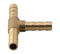 Pumixiy Raccordo a T in ottone a 3 vie, connettore per tubo flessibile da 6 mm e 8 mm, per tubi, condotto dell'aria pneumatica, tubo dell'acqua, linea carburante, splitter idraulico (6 mm)