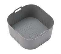 Pumixiy Set di 2 fodere riutilizzabili in silicone per friggitrice ad aria Philips HD9252 HD9200 HD9255 non resistenti al calore con scanalature rialzate per una migliore aria (grigio)
