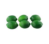 Pumixiy Set di 6 lime artificiali e limoni per la decorazione della casa, esposizione della cucina, realistici, in plastica, puntelli di frutta compatibili con tavolo da pranzo Centerpi