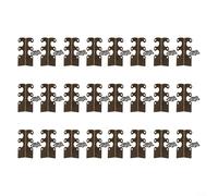 Pumixiy Set di 6 protezioni angolari in metallo, per battiscopa, battiscopa, protezioni decorative in ferro, protezione per mobili per la casa, 48 x 25,5 x 21 mm (bronzo, 24 pezzi)