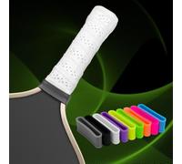 Pumixiy Set di 9 fasce elastiche per pickleball e racchette da tennis, anelli in silicone per una protezione professionale del manico durante lo sport