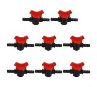 Pumixiy Set di connettori per irrigazione a goccia, confezione da 8 valvole per tubo da giardino con anelli di tenuta integrati, adatti a tubi da 4/7 mm e 8/11 mm, raccordi spinati per acqua stabile