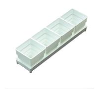 Pumixiy Set di fioriere da balcone con vassoio di drenaggio, davanzale in plastica traspirante, vaso da fiori per giardinaggio urbano, coltivazione di erbe aromatiche da interno salvaspazio (10 cm)