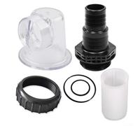 Pumixiy Set di montaggio per prefiltro trasparente, include ugello a vite O-ring per cestello SPS25, SPS50, SPS75, SPS100, parti del sistema di circolazione dell'acqua della piscina