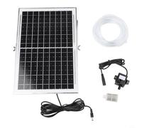 Pumixiy Sistema di pompa a fontana a energia solare, 240 l/h, 5 V CC, circolatore d'acqua per stagni esterni, 9 V, 6 W/10 W, pannello solare con tubo da 2 m e kit di filtri (10 W)