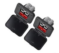 Pumixiy Staffa di montaggio connettore 50A 600V, doppio pannello di scarico per stile, terminale di alimentazione 12-6 AWG con materiale PC classificato UL94-V0 e argento rame (2 pezzi)