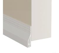 Pumixiy Striscia di tenuta per la parte inferiore della porta in TPE resistente alle intemperie con design a onda per fermare spifferi, insonorizzazione e lunghezza personalizzabile (bianco)