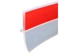 Pumixiy Striscia isolante per porte a vento, larghezza 25 mm, resistente alle intemperie, misuratore del suono, per porte, in PVC, antipolvere, colore marrone/trasparente, opzione 1 parte inferiore