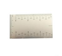 Pumixiy Strumento di misurazione compatto per falegnami, righello quadrato da 9 cm con scale multi-bordo, righello tascabile in acciaio inossidabile resistente per una marcatura accurata