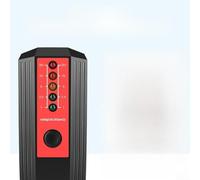 Pumixiy Tester di radiazioni per campi elettromagnetici, rilevatore di campi elettromagnetici con 5 indicatori LED, monitor di radiazioni a bassa frequenza, misuratore EMF alimentato da 9 V, nero e