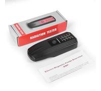 Pumixiy Tester di radiazioni per campi elettromagnetici, rilevatore EMF con 5 indicatori LED, monitor di radiazioni a bassa frequenza, misuratore EMF alimentato da 9 V, (nero)