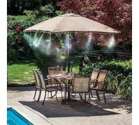 Pumixiy Ugello di irrigazione in ottone da 1/2 pollici a 4 fori, nebulizzatore per patio e giardino, sistema di irrigazione con nebulizzazione fine fino a 1,5 m di portata (1 foro)