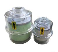 Pumixiy Unità di separazione del vapore dell'olio per pompe a vuoto, filtro ad alta efficienza della nebbia dell'olio con l'adattatore KF25 KF40, guscio trasparente per il monitoraggio reale di (KF-40